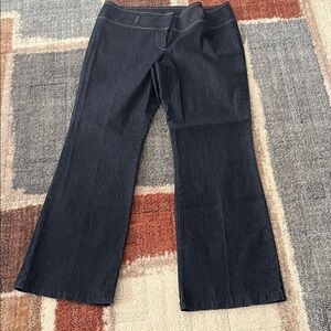 Bisou Bisou Dark Blue Flare Wide-Leg Jeans